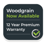 12 year premium warranty of woodgrain finished louvres.