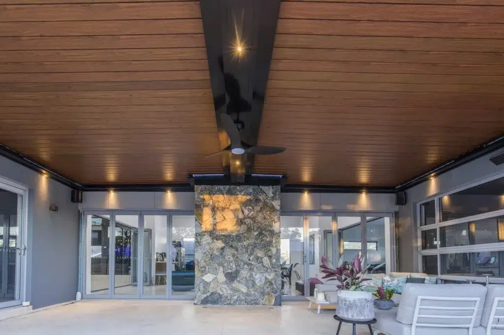 Close up of Dural roof louvres on the closed position.