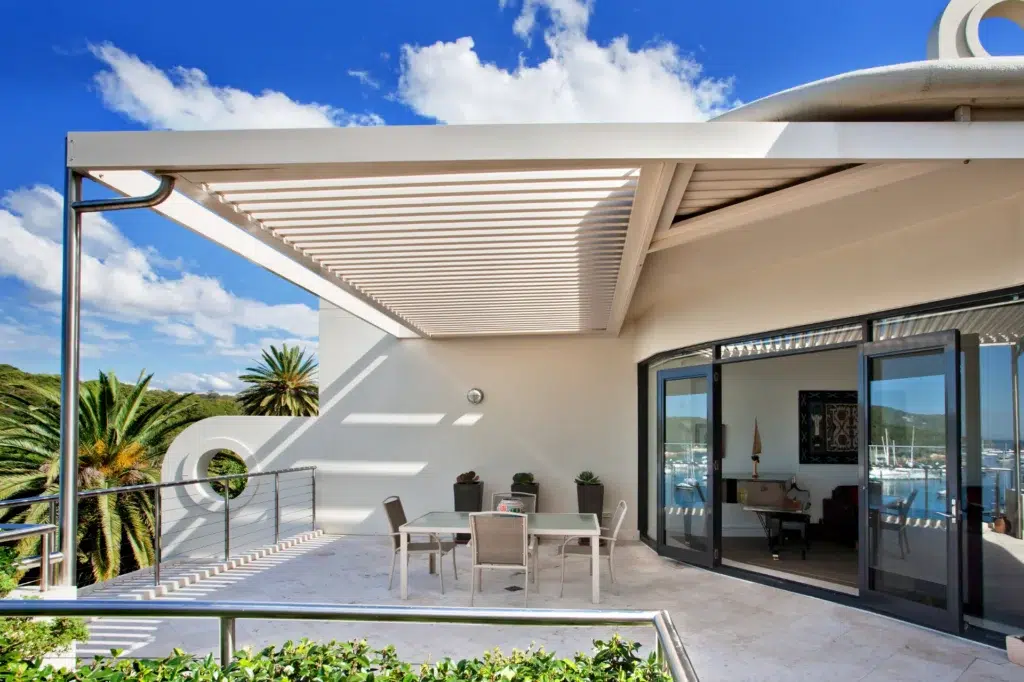 Fairlight opening roof installation view of frame.