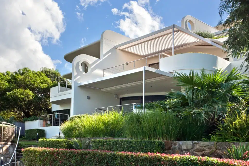 Fairlight opening roof installation view from garden.
