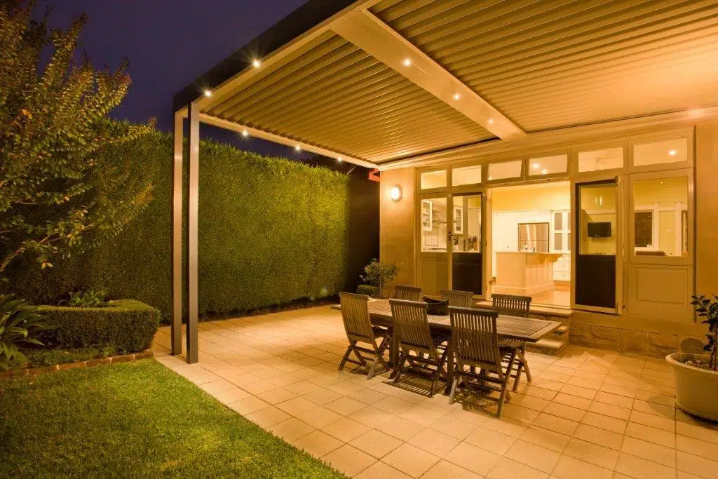 View of Willoughby louvre roof at night.