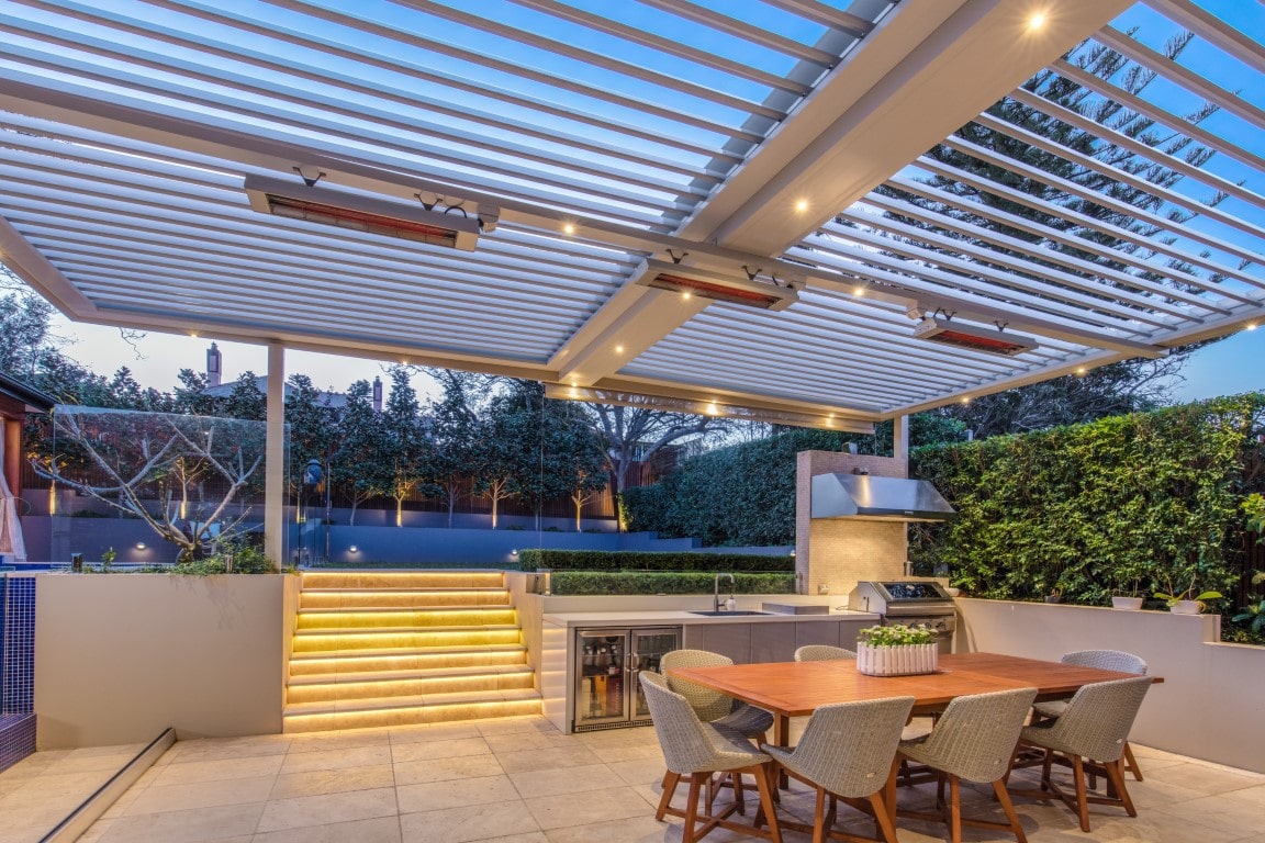 Opening roof system products, including LED lights and outdoor heating.