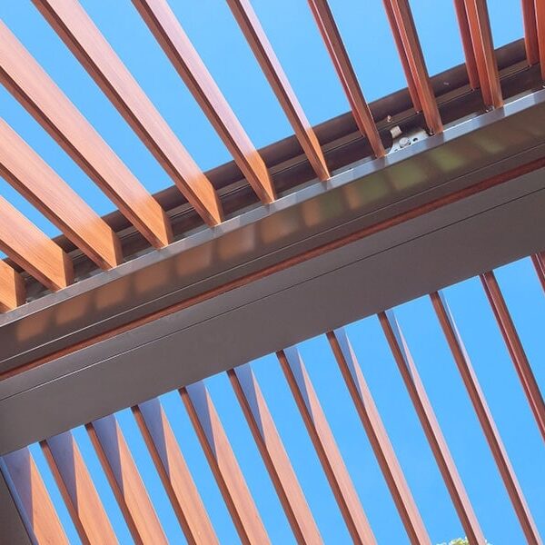 Irresistible Riverview Pergola Design with Gable Louvre Roof