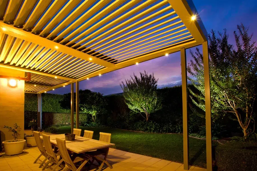 View of Willoughby louvre roof LED lights.