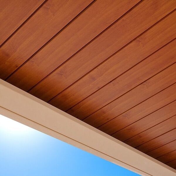 Magical Milperra Pergola with Woodgrain Finish Roof Louvres