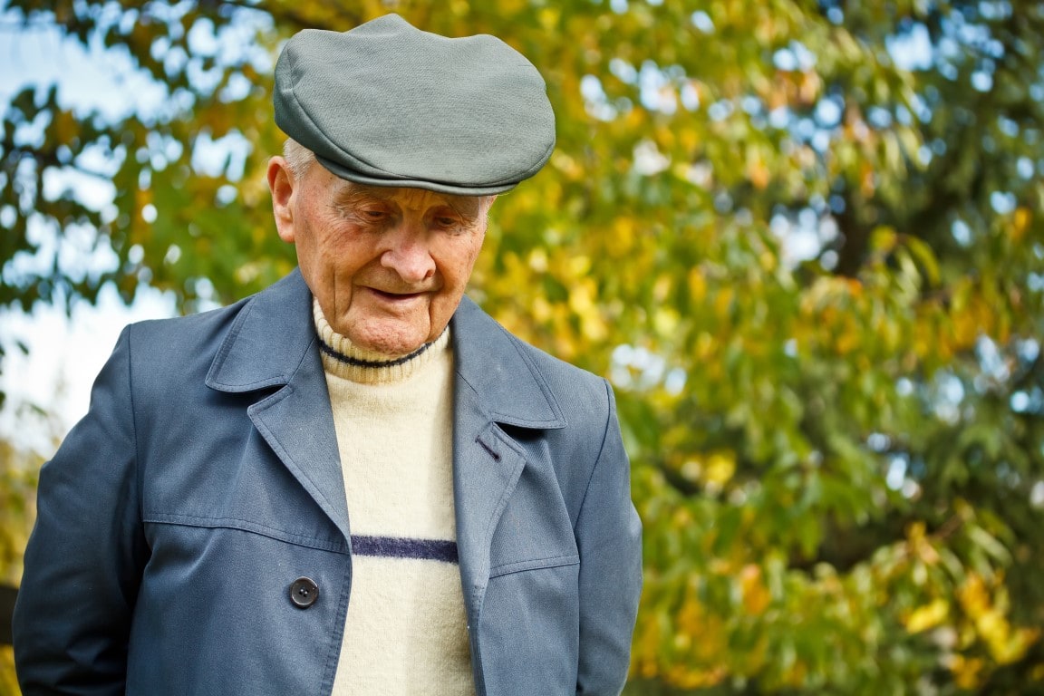 Elderly man outdoors