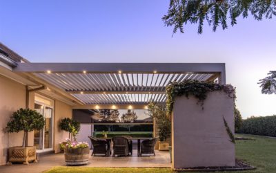 Elegant Wilton Pergola With Opening Roof & Outdoor Blinds