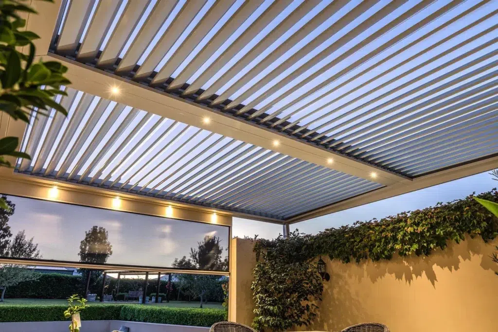 Aluminium Louvres with LED Lights in Frame