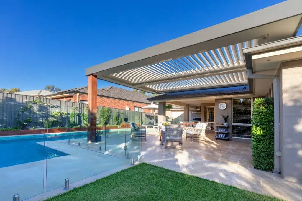 Poolside Opening Roof Pergola
