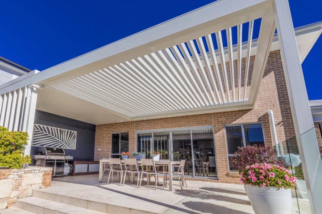 Gymea Bay pergola attached to the house