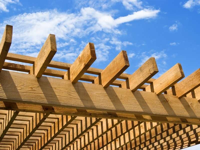 Example of a timber pergola construction.