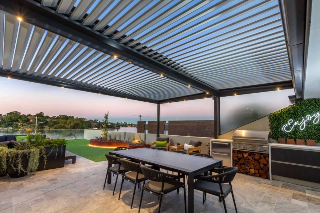 BBQ area in the Abbotsford pergola.