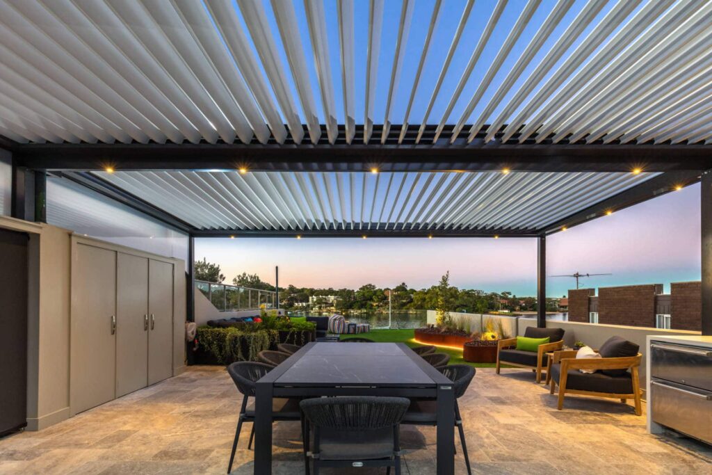 View outside from the Abbotsford pergola.