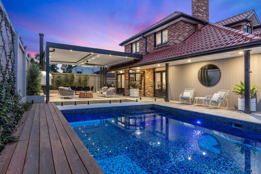 Bella Vista pergola near pool area.