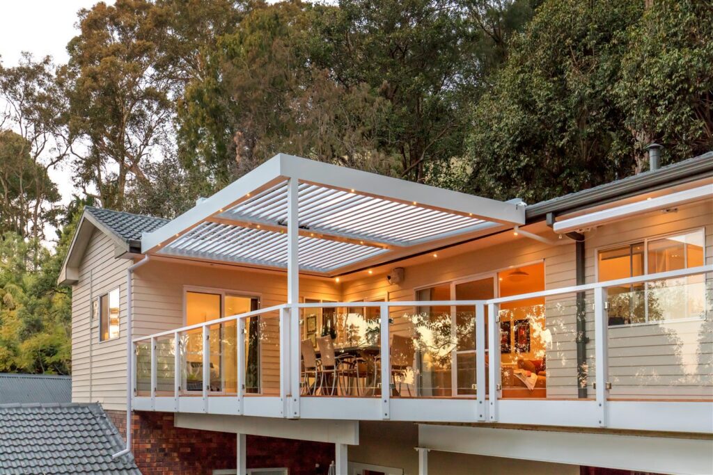 Bayview pergola built on a balcony.
