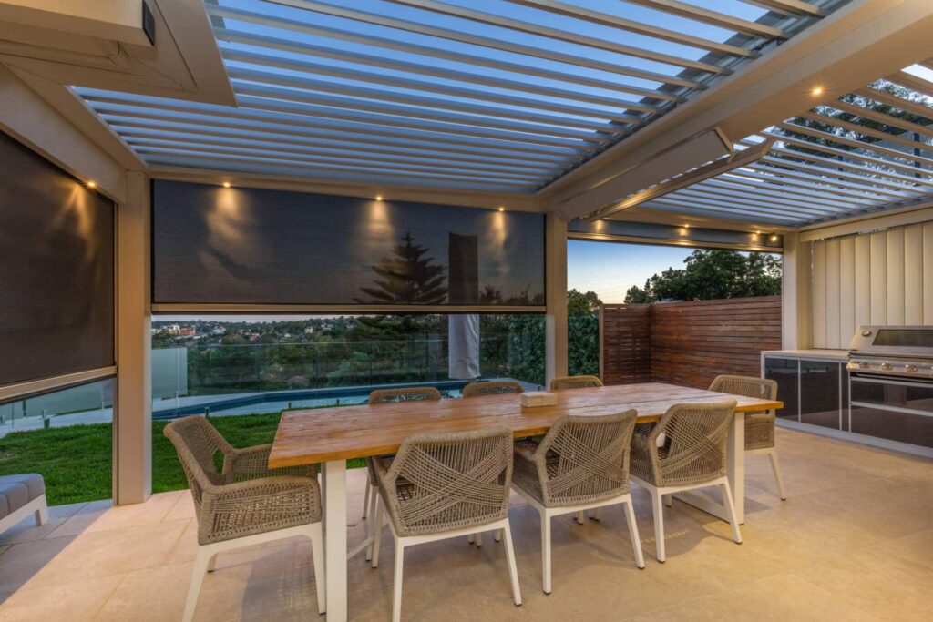 Manly Vale pergola dining area.