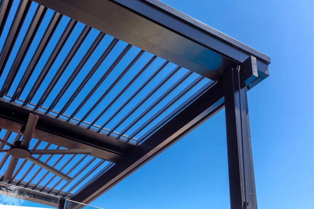 Close up of Sandringham pergola frame.