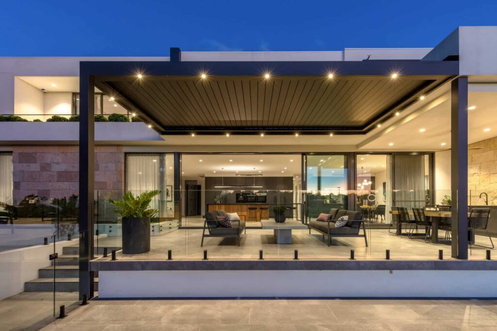 Tennyson Point pergola attached to the back of the house.