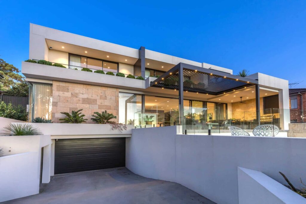 Tennyson Point pergola from the lower level.