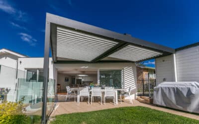 Unique Shape Frenchs Forest Pergola with Operable Roof Louvres