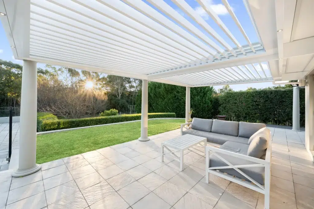 Grasmere opening roof with backyard outview.