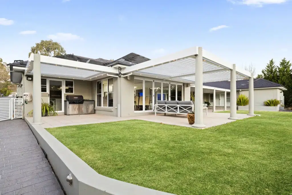 Grasmere opening roof with outdoor lounge.