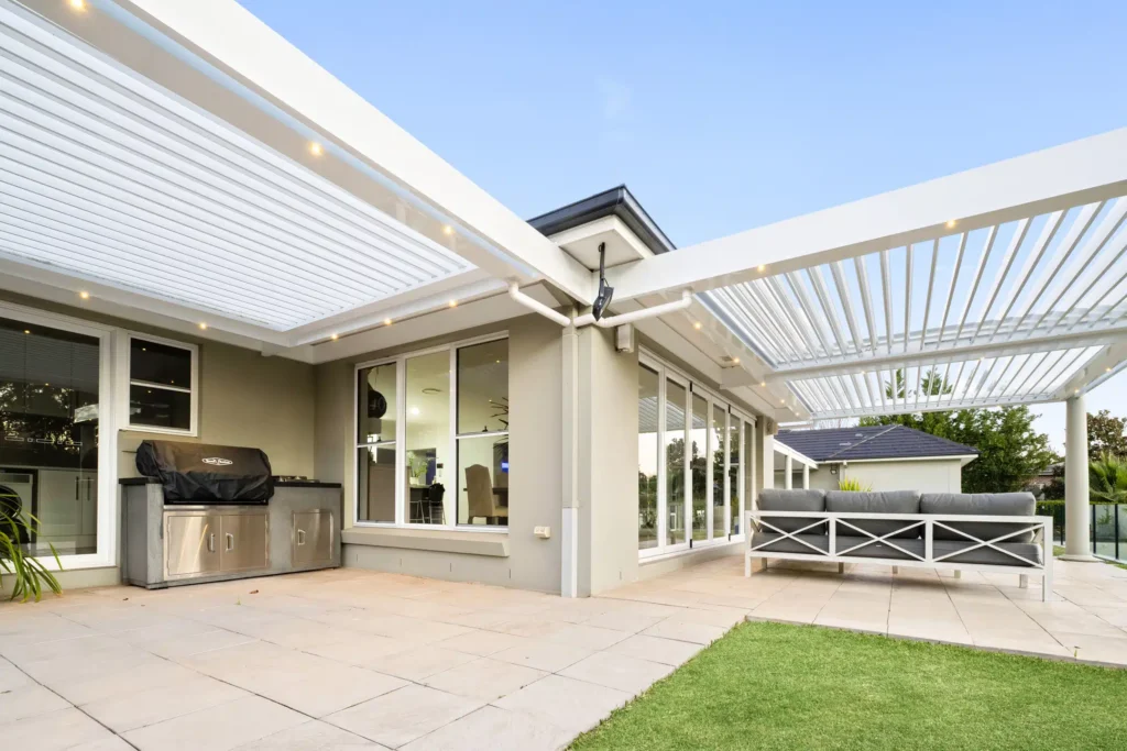 Grasmere opening roof from a low angle.