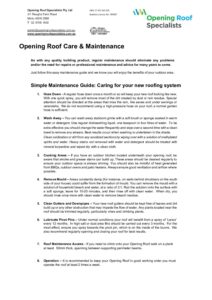 Opening Roof Specialists & NEXTA Remote Instructions 2026